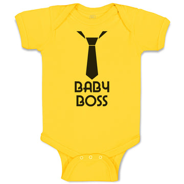 Baby Clothes Baby Boss with Silhouette Neck Tie Baby Bodysuits Boy & Girl Cotton