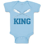 Baby Clothes King Baseball Bat Sport Baby Bodysuits Boy & Girl Cotton