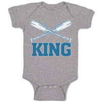 Baby Clothes King Baseball Bat Sport Baby Bodysuits Boy & Girl Cotton