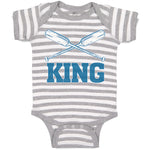 Baby Clothes King Baseball Bat Sport Baby Bodysuits Boy & Girl Cotton