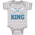 Baby Clothes King Baseball Bat Sport Baby Bodysuits Boy & Girl Cotton