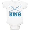 Baby Clothes King Baseball Bat Sport Baby Bodysuits Boy & Girl Cotton