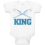 Baby Clothes King Baseball Bat Sport Baby Bodysuits Boy & Girl Cotton