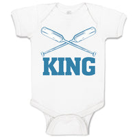 Baby Clothes King Baseball Bat Sport Baby Bodysuits Boy & Girl Cotton