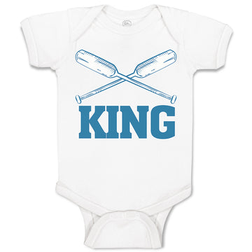 Baby Clothes King Baseball Bat Sport Baby Bodysuits Boy & Girl Cotton