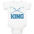 Baby Clothes King Baseball Bat Sport Baby Bodysuits Boy & Girl Cotton