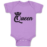 Baby Clothes Calligraphy Queen Silhouette Crown Baby Bodysuits Boy & Girl Cotton