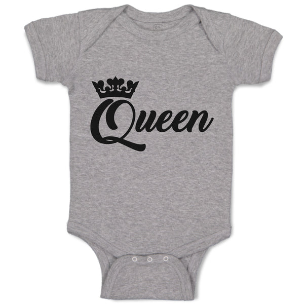 Baby Clothes Calligraphy Queen Silhouette Crown Baby Bodysuits Boy & Girl Cotton