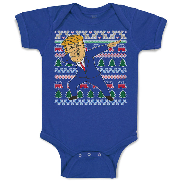 Baby Clothes The Flag of America Usa and Man Showing His Dab Dance Pose Cotton
