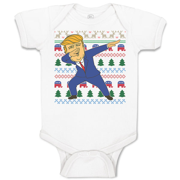 Baby Clothes The Flag of America Usa and Man Showing His Dab Dance Pose Cotton