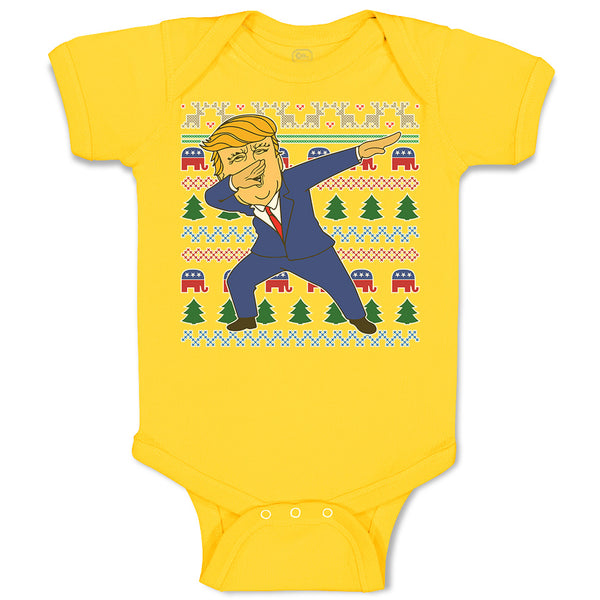 Baby Clothes The Flag of America Usa and Man Showing His Dab Dance Pose Cotton