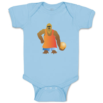 Baby Clothes Huge Monkey Playing Basketball Baby Bodysuits Boy & Girl Cotton