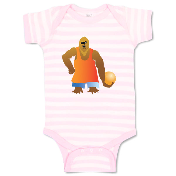 Baby Clothes Huge Monkey Playing Basketball Baby Bodysuits Boy & Girl Cotton