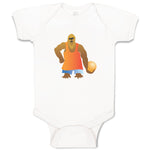 Baby Clothes Huge Monkey Playing Basketball Baby Bodysuits Boy & Girl Cotton