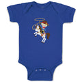 Baby Clothes Cowboy White Horse Blonde Baby Bodysuits Boy & Girl Cotton