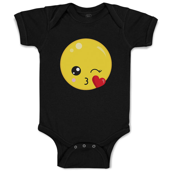 Baby Clothes Emoji Kiss Baby Bodysuits Boy & Girl Newborn Clothes Cotton