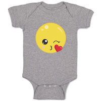 Baby Clothes Emoji Kiss Baby Bodysuits Boy & Girl Newborn Clothes Cotton