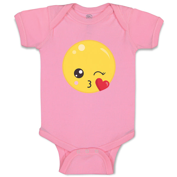 Baby Clothes Emoji Kiss Baby Bodysuits Boy & Girl Newborn Clothes Cotton