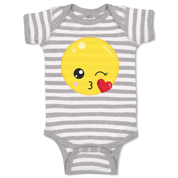 Baby Clothes Emoji Kiss Baby Bodysuits Boy & Girl Newborn Clothes Cotton