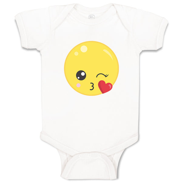 Baby Clothes Emoji Kiss Baby Bodysuits Boy & Girl Newborn Clothes Cotton