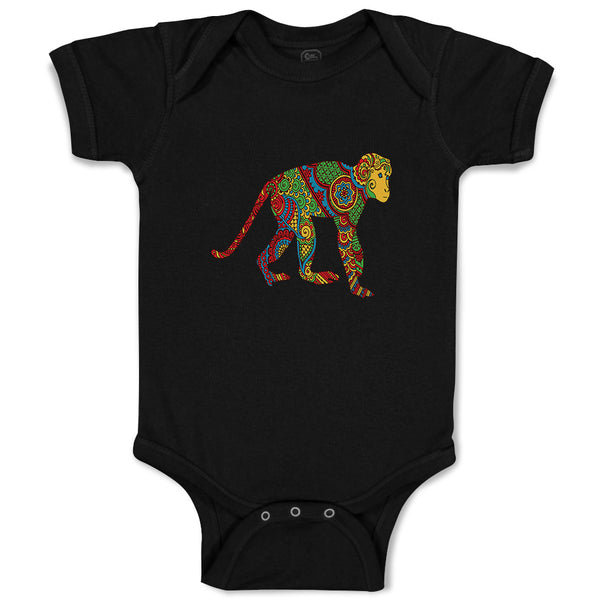 Baby Clothes Monkey in Indian Ornament Holidays Characters Others Baby Bodysuits