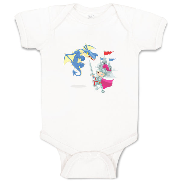 Baby Clothes Knight Fighting Dragon Holidays Characters Others Baby Bodysuits