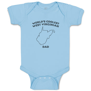 Baby Clothes World's Coolest West Virginian Dad Wv States Baby Bodysuits Cotton