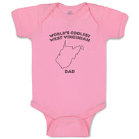 Baby Clothes World's Coolest West Virginian Dad Wv States Baby Bodysuits Cotton