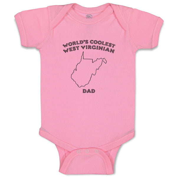 Baby Clothes World's Coolest West Virginian Dad Wv States Baby Bodysuits Cotton