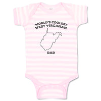 Baby Clothes World's Coolest West Virginian Dad Wv States Baby Bodysuits Cotton