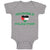 Baby Clothes The Adorable Palestinian Flag on Heart Symbol Baby Bodysuits Cotton