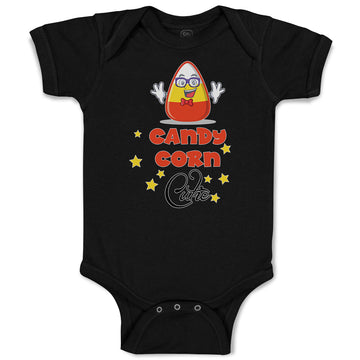 Baby Clothes Candy Corn Cutie with Smiling Face and Stars Baby Bodysuits Cotton