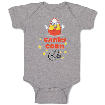 Baby Clothes Candy Corn Cutie with Smiling Face and Stars Baby Bodysuits Cotton