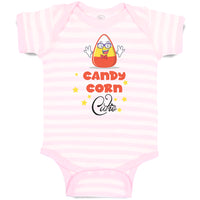 Baby Clothes Candy Corn Cutie with Smiling Face and Stars Baby Bodysuits Cotton