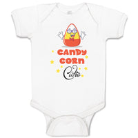 Baby Clothes Candy Corn Cutie with Smiling Face and Stars Baby Bodysuits Cotton