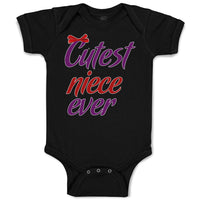 Baby Clothes Cutest Niece Ever with Red Bow Baby Bodysuits Boy & Girl Cotton