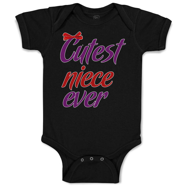 Baby Clothes Cutest Niece Ever with Red Bow Baby Bodysuits Boy & Girl Cotton