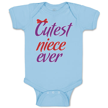 Baby Clothes Cutest Niece Ever with Red Bow Baby Bodysuits Boy & Girl Cotton