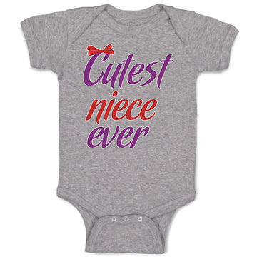 Baby Clothes Cutest Niece Ever with Red Bow Baby Bodysuits Boy & Girl Cotton