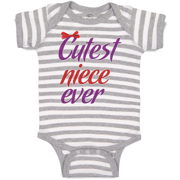 Baby Clothes Cutest Niece Ever with Red Bow Baby Bodysuits Boy & Girl Cotton