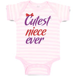 Baby Clothes Cutest Niece Ever with Red Bow Baby Bodysuits Boy & Girl Cotton
