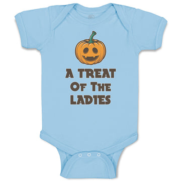 Baby Clothes A Treat of The Ladies An Halloween Punpkin Face Baby Bodysuits
