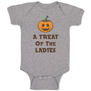 Baby Clothes A Treat of The Ladies An Halloween Punpkin Face Baby Bodysuits