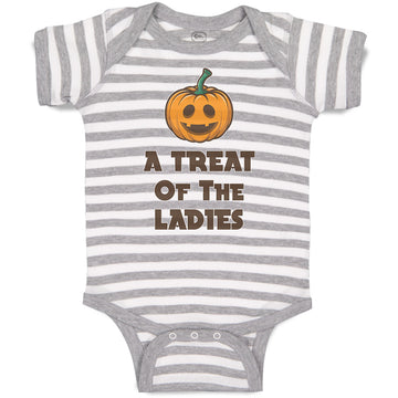 Baby Clothes A Treat of The Ladies An Halloween Punpkin Face Baby Bodysuits