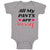 Baby Clothes All My Pants Are Sassy with Pink Heart Symbol Baby Bodysuits Cotton