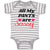 Baby Clothes All My Pants Are Sassy with Pink Heart Symbol Baby Bodysuits Cotton