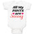 Baby Clothes All My Pants Are Sassy with Pink Heart Symbol Baby Bodysuits Cotton