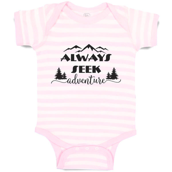 Always Seek Adventure An Silhouette Trees and Mountains