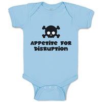 Baby Clothes Appetite for Disruption Silhouette Skull and Crossbones Cotton