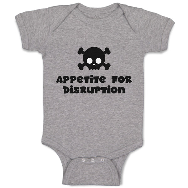 Baby Clothes Appetite for Disruption Silhouette Skull and Crossbones Cotton
